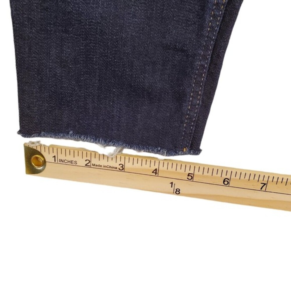 Maurices 29 Skinny‎ Ankle Raw Hem Fringe Dark Wash Stretch Denim Jeans - Picture 9 of 11